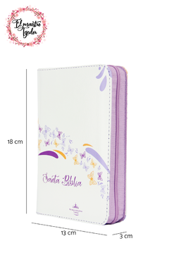 Biblia RVR045cZLM Blanco Mariposas - tienda online