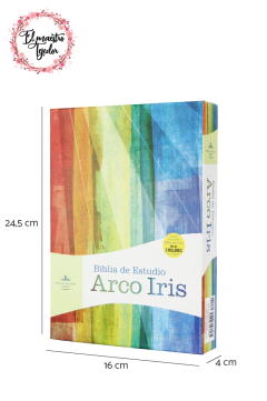 Imagen de Biblia De Estudio Arco Iris Piel Fabricada Negra