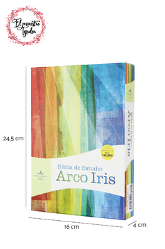 Biblia De Estudio Arco Iris Gris Pizarra Rvr 1960 Indice - tienda online