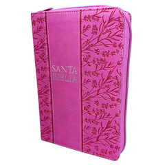 Biblia RVR60 Manual Letra Grande Simil Piel Fucsia - Con Cierre Indice