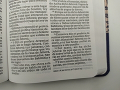 Biblia RVR60 Compacta Letra Grande (10) Azul Floral - tienda online