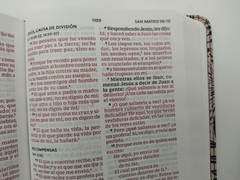 Imagen de Biblia RVR60 Compacta Letra Grande (10) Azul Floral