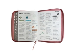 Biblia Letra Gigante Rosa Con Flores Indice Cierre Canto Plateado RVR 1960 - comprar online