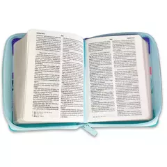 Biblia Primor Lila Azul Turquesa Mariposa, Cierre Canto Plateado RVR 1960 - comprar online