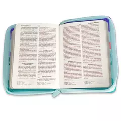 Biblia Primor Lila Azul Turquesa Mariposa, Cierre Canto Plateado RVR 1960 en internet