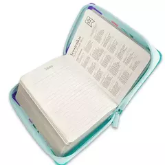 Biblia Primor Lila Azul Turquesa Mariposa, Cierre Canto Plateado RVR 1960 - tienda online