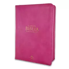 Biblia RVR1960 Fucsia Cierre Canto Dorado Imitacion