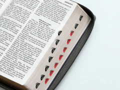 Biblia Letra Grande con Cierre e Índice Imitación Piel - Marrón / Gris / Azul, RVR60 en internet