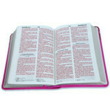 Biblia Compacta 10 puntos RV1960 imit piel flores fucsia, c planteado - tienda online