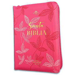 Biblia con Cierre Compacta 10 puntos RV1960 imit piel fucsia primaveral - tienda online
