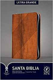 Biblia Edición Ziper Imitación Piel Cafe NTV Referencias Letra Grande