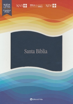 Biblias Bilingüe Azul Imitación Piel NVI-NIV - tienda online