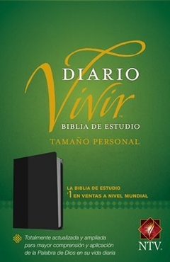 Biblia De Estudio Diario Vivir NTV Tamaño Personal Sentipiel Negro