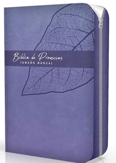 Biblia De Promesas RVR60 Tamaño Manual Piel Especial Lavanda Cierre