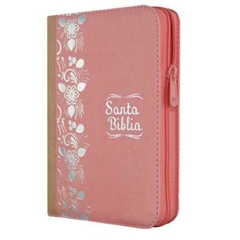 Biblia RVR Rosa Beige Canto Plateado