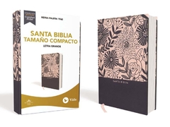 Biblia RVR60 Compacta Letra Grande (10) Azul Floral