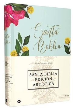 Biblia RVR1960 Edicion Artistica - Tapa Dura Floral Canto Con Diseño PJR