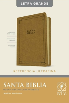 Biblia NTV Letra Grande Con Referencias Ultrafina Marron Claro Indice