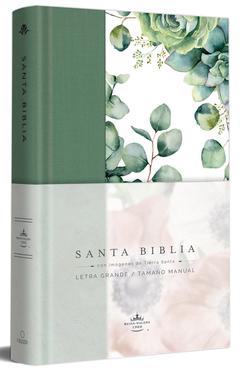 Biblia Letra Grande Flores Verde Reina Valera 1960