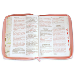 Biblia RVR1960 Letra Gigante Flor Rosa Indice Cierre - comprar online