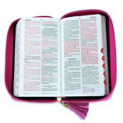 Biblia Chequera Rosa, Fucsia Gris Cierre Indice - comprar online