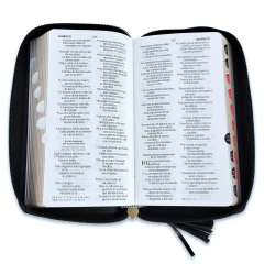 Biblia Chequera Negro Beige Cierre Indice - El Maestro Tejedor