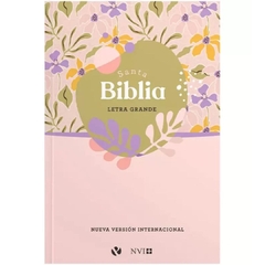 Biblia NVI Manual Letra Grande Rustica Flores