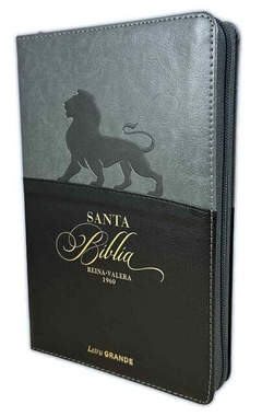 Biblia RVR60/025czti/PJR Expresión Negro Gris León - Letra grande