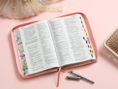 Biblia Blanco Rosa Cierre Manija, con Índice Canto Pintado Pretty RVR 1960 - comprar online