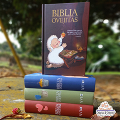 Biblia Ovejitas NVI Tapa Dura marrón Alaben Al Señor Porque El Es Bueno - tienda online