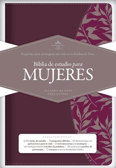 Biblia de Estudio para Mujeres Vinotinto Fucsia - Reina Valera 1960 - El Maestro Tejedor