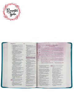 Biblia De La Mujer Conforme Al Corazón De Dios- Dúo Tono Agua Marina - tienda online