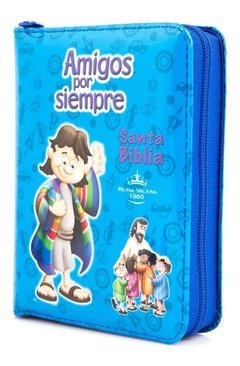 Biblia Amigos Por Siempre Forrada Azul