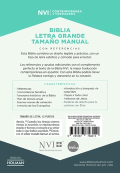 Biblia NVI, Letra Grande, Tamaño Manual, Simil Piel/Multicolor en internet