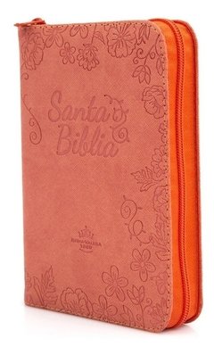 Santa Biblia Naranja Con Cierre E Indice.