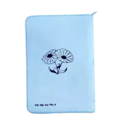 Biblia Mujer Ejemplar TLA Letra Grande Azul Canto Plateado - tienda online