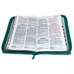 Biblia Clasica Bitono Turquesa Blanco Indice Cierre y Canto RVR 1960 - comprar online