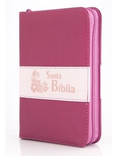 Biblia Manual Troquelada Rosada.