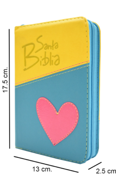 Biblia Manual Troquelada Amarilla Corazón. - tienda online