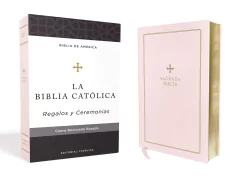 Biblia Catolica Para Regalos Y Ceremonias Piel Elaborada Rosa