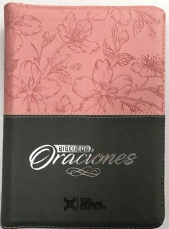 Biblia RVR056 cZLG - Rosado Gris Canto Plateado Oraciones