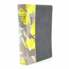 Biblia Ntv Compacta Letra Grande Gris Y Amarillo