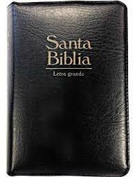 Biblia RVR Letra Grande con Cierre Negro Canto Rojo