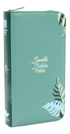 Biblia RVR035 Verde Canto Plateado - Tipo Billetera