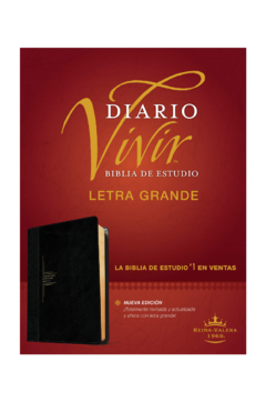 Biblia De Estudio Diario Vivir RVR60 Letra Grande Sentipiel