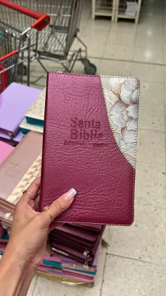 Biblia Edicion Promesas Con Cierre Vinotinto RVR 1960