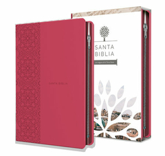 Biblia RVR60 Letra Grande Tamaño Manual Fucsia Zipper