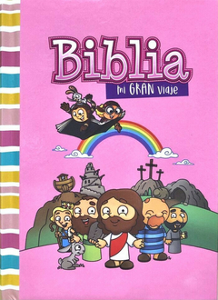 Biblia Mi Gran Viaje RVR60 Tapa Dura Rosada Niñas - comprar online