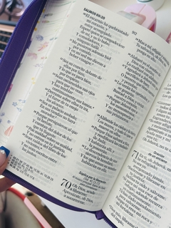 Biblia Letra Grande RVR con cierre Lila en internet