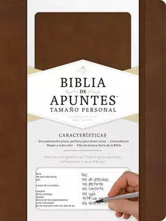 Imagen de Biblia De Apuntes RVR1960 Tamaño Personal Café Simil Piel